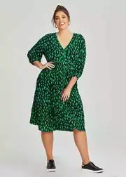 ts Taking Shape Dress Size 24 Natural Geo Print style NWT