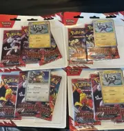 4 X Pokemon TCG SV10 Destined Rivals 3 Pack Booster Blister Sealed Bundle New