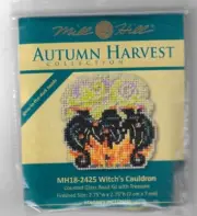 Witch's Cauldron Autumn Harvest Collection Glass Bead Kit Mill Hill Cross Stitch