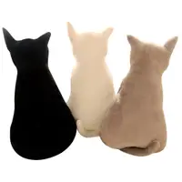 在飛比找蝦皮商城優惠-背影貓咪療癒系抱枕 45cm 三色任選 喵星人靠墊 黑貓娃娃