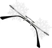 [LIFKOME] 2 Pairs Snowflake Sunglasses Frameless Sunglass Snowflake Party Glasses Irregular Eyewear Christmas Glasses Snowflake Shape Sunglasses Personalized Sunglasses Rimless Glasses
