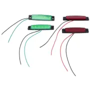 4Pcs Red Green Boat Navigation LED Lights Stern Lights Boats Starboard5278