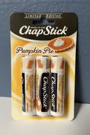 CHAPSTICK Limited Edition Pumpkin Pie Lip Balm Triple Pack of 3 SEALED