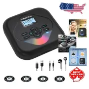 Dual Jack CD Player with Bluetooth & Anti-Skip for Effortless Music Sharing