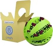 Zenify Puppy Toys Dog Toy Food Treat Interactive Puzzle Ball for Tooth Teething Chew Fetch Tennis Training Boredom Behaviour Dispensing Stimulation for Dogs & Puppies (Green Small)