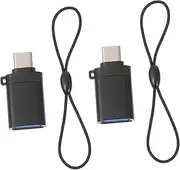 USB Type-c to USB Adapter 2 Pcs Data Transfer Converter Fast 5gbps Speed OTG Adapter for Mobile Devices