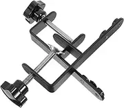 BELLIFFY 2pcs Heavy Duty C Bracket Table Rod Stand with Mounting Clamps for Secure Desk Organization Construction Easy Installation for Home Office and Workshop Use