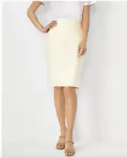 Ann Taylor Yellow Lined Linen Blend Pencil Skirt Size 10