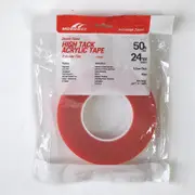 Moroday 24mm x 50m Clear Double Sided Hi Tack Polyester Tape