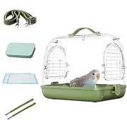Générique Bird Travel Cage - Portable Transparent Pet Carrier Paw Tree Backpack | Hamster Transport Supplies, Travel Accessories Pocket, Pet Travel Bag, pink, Se référer au descriptif, Refer to