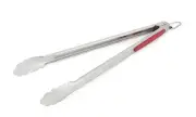 GrillPro Grilling 15" Stainless Steel Tongs with Rubber Handles 40259