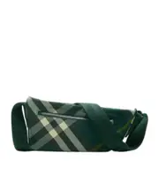 Burberry Shield Checked Crossbody Bag One size Ivy green