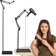 [INNOLIFE] Hands Free Hair Dryer Stand - Adjustable Height, 360° Rotating with Heavy Base for Hands-Free Drying