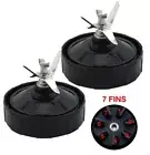 2 PCS Set Blade For Nutri Ninja Blender Blade 7 Fins & Gaskets BL450 BL480 BL482