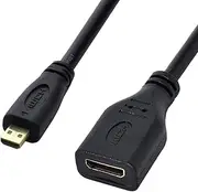 CY Micro HDMI 1.4 Male Type D to Mini HDMI 1.4 Female Type C Extension Cable for Laptop PC HDTV 10cm