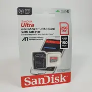 SanDisk 256gb Ultra MicroSDXC Card 150MB/s A1 Class 10 UHS-I with Adapter