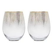2pc Ladelle Twinkle Glass Drink/Beverage Tumbler 500ml Set 8.5x11cm