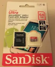 Sandisk 64GB Mobile Ultra UHS-I class 10 micro SD card SDXC GoPro Black 48Mbs