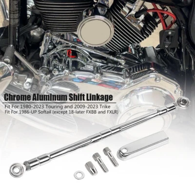 Chrome Gear Shift Linkage Shifter Link Fit For Harley Touring Street Road Glide