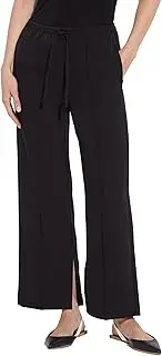 [Lyssé] Genevieve Drawstring Trouser Pants for Women, Black, Large