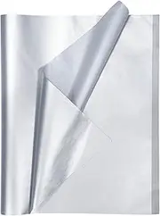 Artdly 60 Sheets Silver Wrapping Tissue Paper - 20x14 Inch Recyclable Silver Metallic Tissue Paper Bulk Silver Gift Wrapping Paper for DIY Arts Crafts Shredded Filler Weddings Birthday