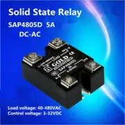 1pcs SSR Single-phase Solid State Relay SAP4805D 5A DC Control AC Single LED