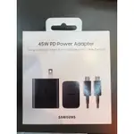 SAMSUNG 三星 45W 快充旅充組 EP-T4510 黑 全新未拆