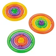 Fun Express Multicolor Plastic Gyroscope Maze Puzzle Fidget Spinners – 3 1/2" di