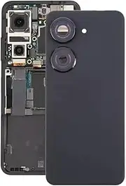for Asus Zenfone 9 Back Glass Battery Door Cover Replacement, Rear Housing Case with Camera Lens, for Zenfone 9 AI2202 Rear Glass Panel Back Cover Repair Parts (White)