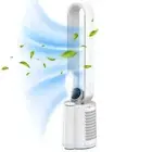 Advwin Bladeless Tower Fan with Humidifier - 12-Speed Oscillating LED Floor Fan