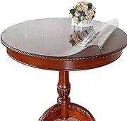 Clear Table Cloth 80cm 1m 120cm 140cm 150cm, Round PVC Plastic Table Cover Protector, Waterproof Transparent Table Protector Mat, Wipeable Clean Tablecloth for Coffee Table, Dining Table(Diameter 120c