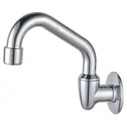 Shaw & Mason 120mm Chrome Swivel Tube Wall Spout WELS 3 Star 9L/min