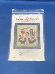Roosters & Hollyhock Applique Quilted Wall Hanging Pattern By Love Quilt
