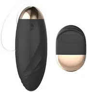 Vibrating Massager for Women and Men, USB Rechargeable, 10 Modes, Wireless Remote Control, Waterproof, Comfortable Handle, Lightweight (Black)