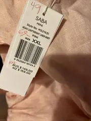 Brand New SABA Noah Lightweight Linen Men’s Shirt In Pink Size XXL