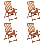 Folding Garden Chairs 4 pcs Solid Acacia Wood vidaXL