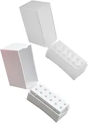 DECORNIJIA 2pcs Nail Drill Bit Storage Case Manicure Supply Holder for Organizing Nail Drill Bits for Professional and Home Use Frosted Design