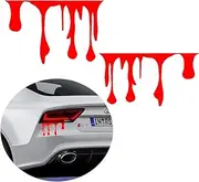 Akexermu CAR Decals 2 Pack red Flowing Blood Bloody Horror Funny Decal Sticker Car Vinyl