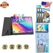 VESA Mountable 13.3" 4K HDR Monitor with Adjustable Stand for Travelers