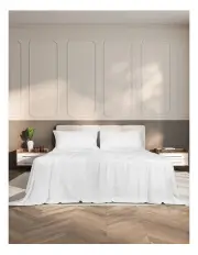 [DreamZ] Double Size Fitted Sheet Set Pillowcase 4 Pieces Set in White