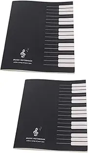 ifundom 2pcs Hard Cover Music Notebook Tabs Book Office Supplies School Stationery Durable Cardboard Smooth Writing
