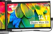 Duex Max Ds Mobile Pixels 14.1'' FHD 1080p Laptop Screen Extender, USB Type-C/HDMI Ports, Portable Mobile Monitor for 14'' to 17 Inch Laptops, Compatible with Mac/Windows/Android/Switch