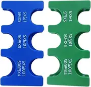 TEHAUX 2pcs Japanese Yen Coin Holder, 6 Slots Coin Hard Case Organizer Portable Plastic Storage Money Sorter for Collectors