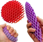 2 Pack Fidget Worm Toy,Sensory Stuffy Fidget Toy,Slug Fidget Toy,Resistance Fidget Toy,Sensory Stress Anxiety Relief Toy,3D Elastic Mesh Gift Color Random