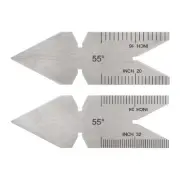 2pcs Center Gauge 55 Degree Thread Cutting Angle Gauge Stainless Steel