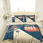 3D Space Spaceship Man Letter Color Quilt Cover Set Bedding Sets Pillowcases 64