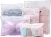 [Jstzdq] 25 Pcs Resealable Ziplock Bags, Plastic Hospital Bags Maternity Essentials, Frosted Ziplock Seal Bag Travel Accessories Space Saver Storage Luggage Organiser Pouch for Home School Trip Hospital