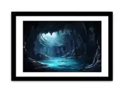 Cave In The Ocean Art Framed print