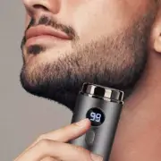 USB Rechargeable Mini Electric Razor for Men – Portable with Digital Display