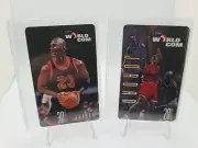 1996 LDDS WORLD COM - 30 & 20 (2) MINUTE PHONE CARD - MICHAEL JORDAN - BULLS E